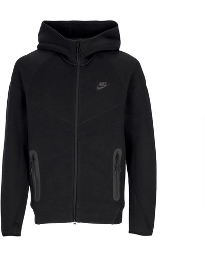 Nike Lightweight Hooded Zip Sweatshirt Tech Fleece Full-Zip Windrunner Hoodie - Black
