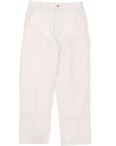 Obey Big Timer Twill Double Knee Carpenter Pant Long Pants - White