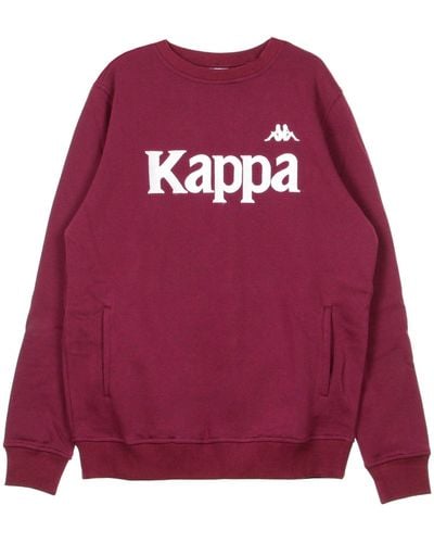 Kappa Authentique Sweat-Shirt A Col Rond Pour Hommes Bzali/Gris Argent - Rouge