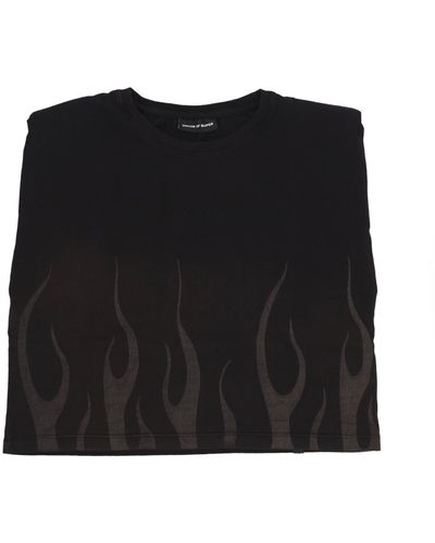 Vision Of Super Corrosive Flames Tee Schwarzes Damen-T-Shirt