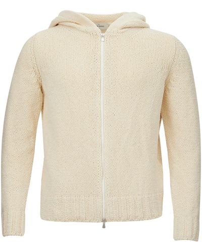 Gran Sasso Zip And Hoodie Sweater - White