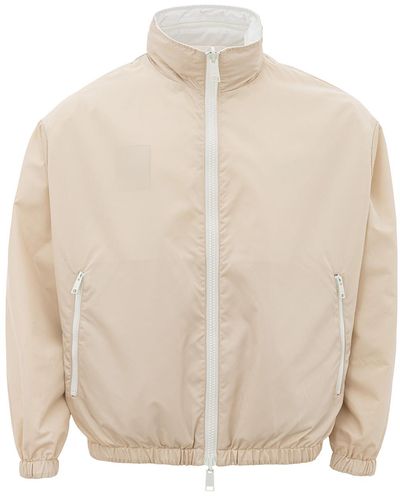 Armani Exchange Double Face Technical Fabric Bomber Jacket - Natural