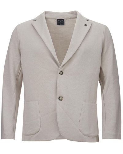 Gran Sasso Two-Button Destructured Wool Jacket - Gray