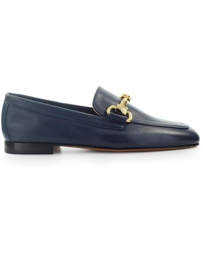 Doucal's Doucals Loafer With Gold Logo - Blue