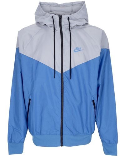 Nike Windbreaker Sportswear Woven Lined Windrunner Hooded Jacket Star/Wolf/Star - Blue