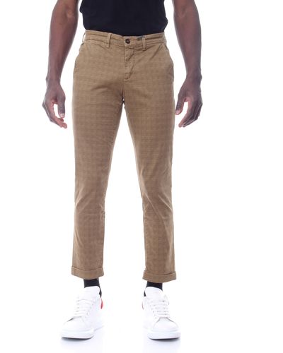 Jeckerson Jkupa046Ol523Pxs22 Slim Five-Pocket Jeans With All-Over Embroidery And Side Logo Camel - Multicolor