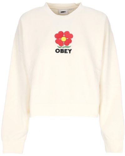 Obey Amelia Crew Fleece 'Crewneck Sweatshirt - White