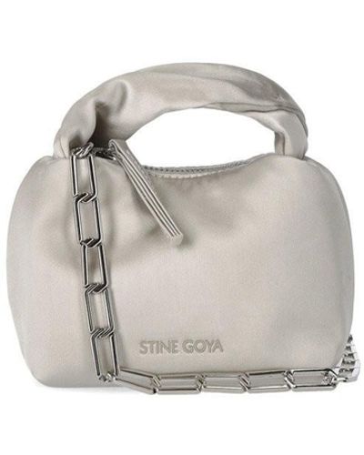 Stine Goya ZIGGY Satin Gray Micro Bag - White