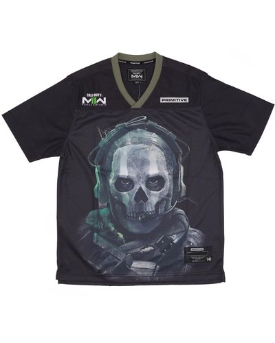 Primitive Skateboarding T-Shirt Ghost Jersey X Call Of Duty Noir Homme