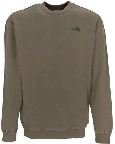 The North Face Leichtes Herren-Sweatshirt Mit Rundhalsausschnitt Heritage Dye Pack Logowear Crewneck New Taupe - Grün