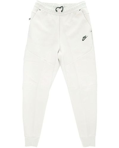 Nike Leichte Trainingshose Herren Sportswear Tech Fleece Pant Light Bone/Schwarz - Weiß