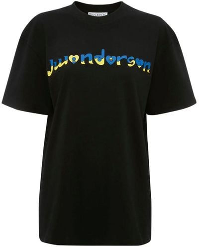 JW Anderson T-Shirt Und Poloshirt Schwarz