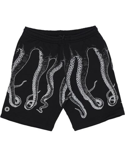 Octopus Tracksuit Shorts Outline Sweatshorts/Dustywhite - Black