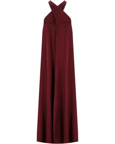 Essentiel Antwerp Robe longue finch bordeaux - Rouge