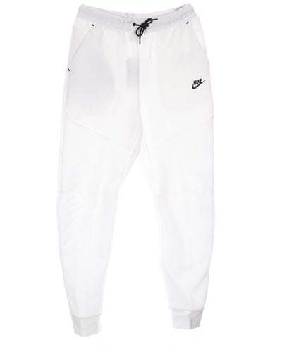 Nike Leichte Trainingshose Herren Sportswear Tech Fleece Hose Weib/Schwarz - Weiß