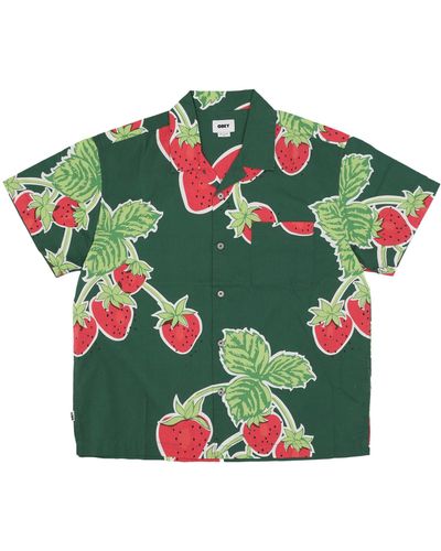 Obey 'Short Sleeve Shirt Jumbo Berries Wove Shirt - Green