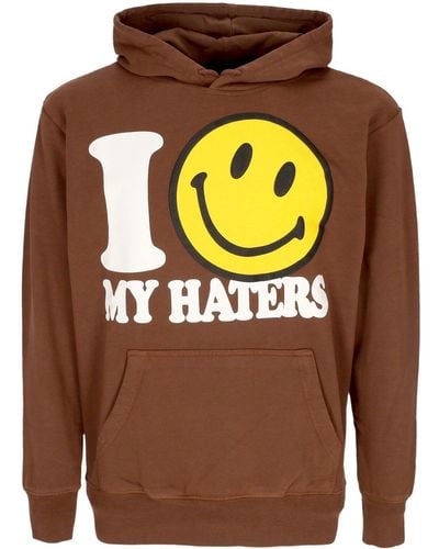 Market Lightweight Hooded Sweatshirt Smiley Hater Hoodie - Orange
