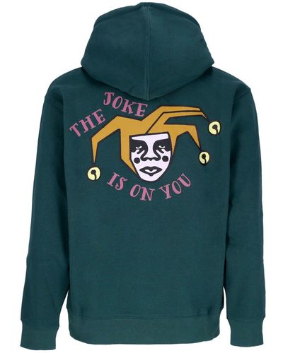Obey The Joke Is On You Hoodie Premium Hooded Fleece - Green