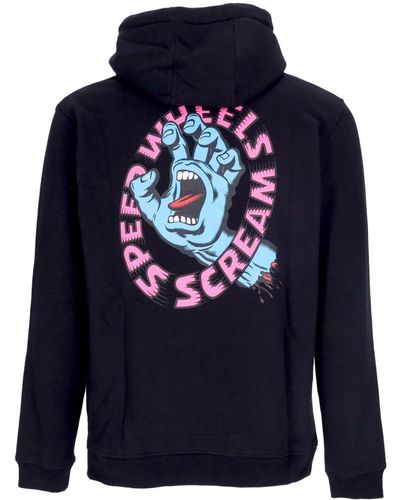 Santa Cruz Speed ÂÂWheels Scream Zip Hood Sweatshirt - Blue