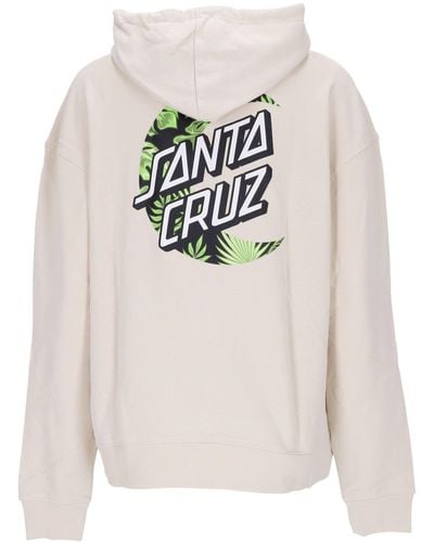 Santa Cruz Lightweight Hooded Sweatshirt Cabana Moon Dot Hood Off - White