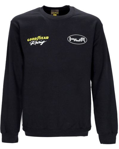 Huf F1 Crewneck Herren-Sweatshirt X Goodyear Schwarz - Blau
