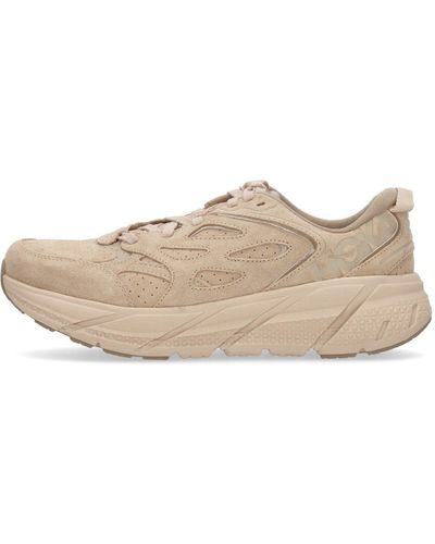 Hoka One One Outdoor Shoe Clifton L Suede Shifting Sand/Dunes - Natural