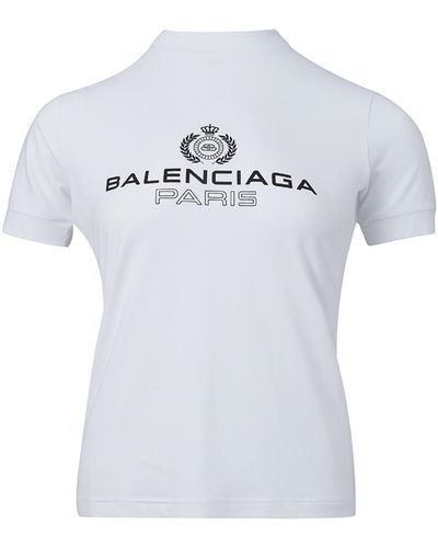 Balenciaga Weibes T-Shirt Mit -Logo - Weiß