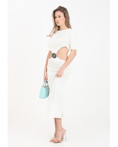 Akep Cremefarbene Kleider - Weiß