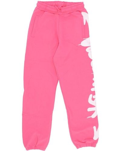 DISCLAIMER Leichte Damen-Trainingshose W Side Logo Pant Fluo Fuchsia/St - Pink