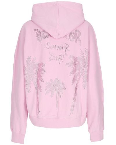 DISCLAIMER Lightweight Hooded Sweatshirt W Summer Lover Hoodie - Pink