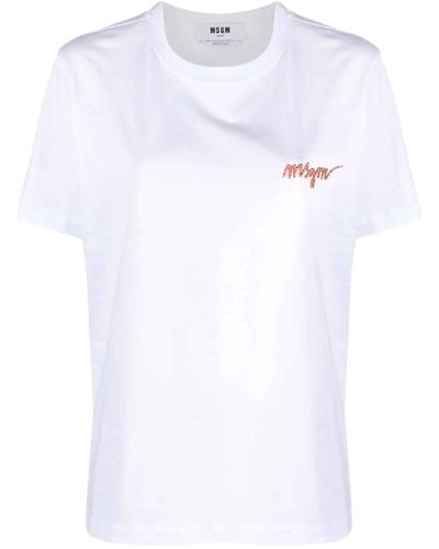 MSGM T-Shirt Und Polo Weib - Weiß