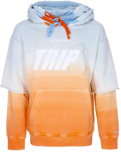 Mauna Kea Lightweight Hooded Sweatshirt Double Hoodie X Triple J - Orange