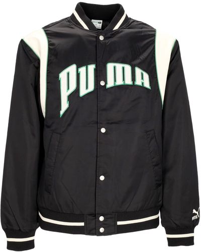 PUMA Team For The Fanbase Varsity Jacket College Jacket - Black