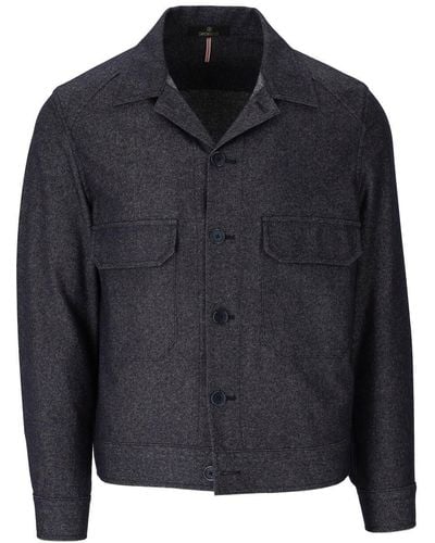 Santaniello Denim Effect Shirt Jacket - Black