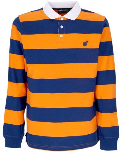 The Hundreds Pacific Long Sleeve Polo L/S Rugby - Orange