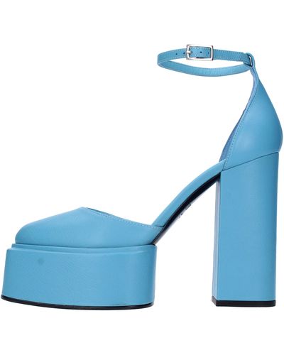 3Juin Turkisfarbene Schuhe Mit Absatz - Blau