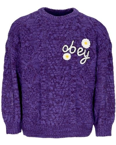 Obey Flora Sweater Sweater - Purple