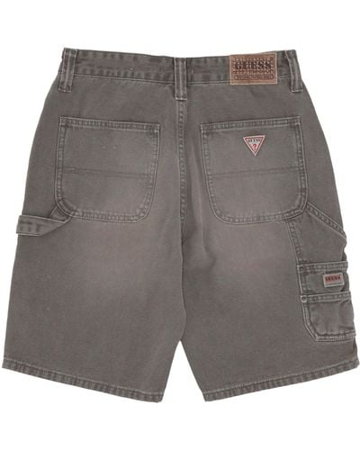 Guess Kurze Herrenjeans Go Stainer Carpenter Short Go Stained - Grau