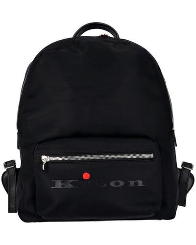 Kiton Backpack 100%Pl+Calfskin - Black