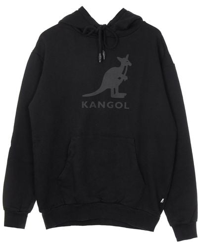 Kangol Alden Herren-Sweatshirt Mit Kapuze, Leicht, Schwarz/Schwarz