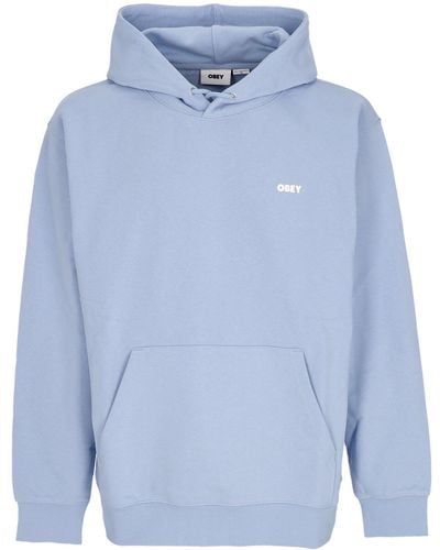 Obey Lightweight Hooded Sweatshirt Bold Hood Premium French Terry - Blue