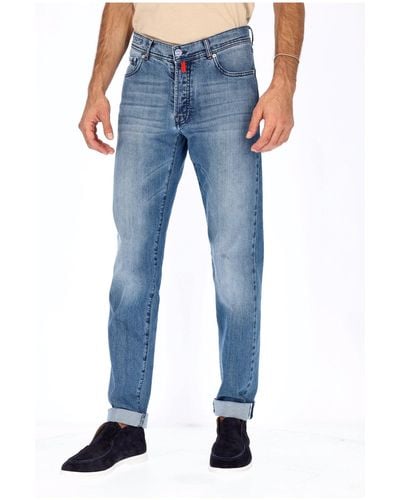 Kiton Slim Fit Jeans - Blau