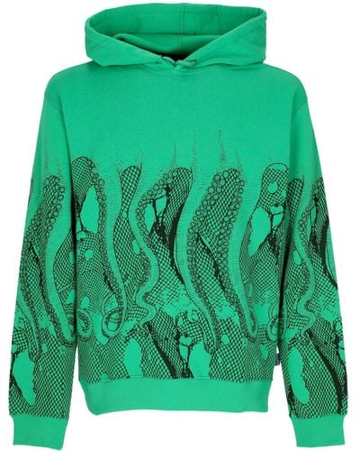 Octopus Lightweight Hooded Sweatshirt For Fishnet Hoodie - Green