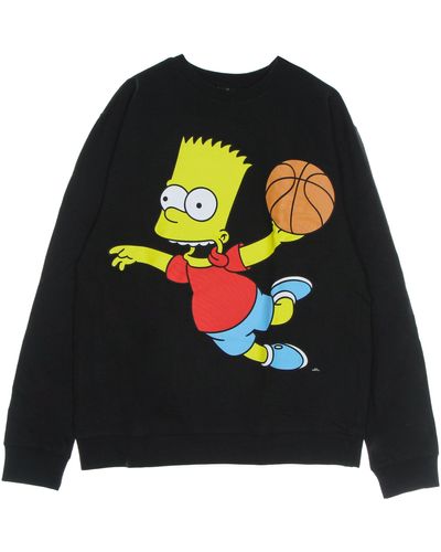 Market Herren-Sweatshirt Mit Rundhalsausschnitt Air Bart Crewneck-Sweatshirt X Die Simpsons Schwarz