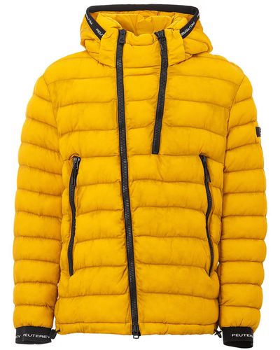 Peuterey Padded Jacket With Zip - Yellow