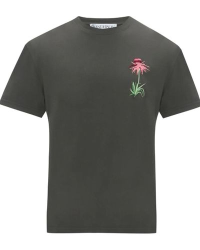 JW Anderson T-Shirt Und Poloshirt Grau - Schwarz