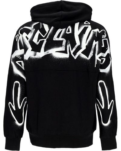 DISCLAIMER Lightweight Hooded Sweatshirt Back Big Logo Hoodie/St - Black
