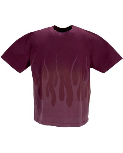 Vision Of Super Corrosive Flames Tee Herren-T-Shirt - Lila
