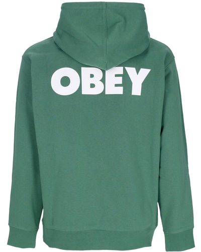 Obey Lightweight Hooded Sweatshirt Bold Hood Premium French Terry - Green