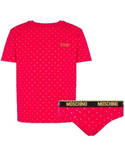 Moschino Herren T-Shirts Und Briefs - Pink
